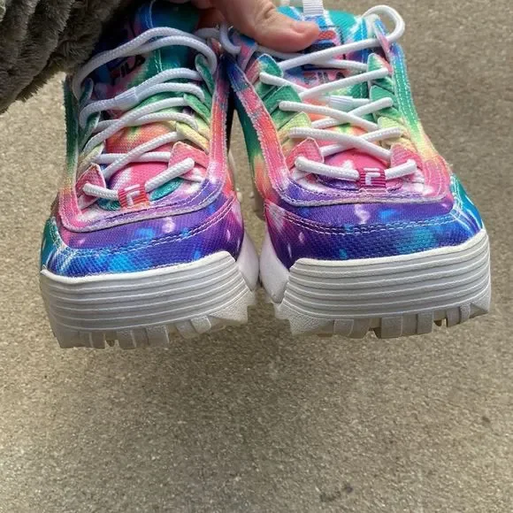 Fila Disruptor II Tie Dye Sneakers Size 7.5 - Picture 11 of 11